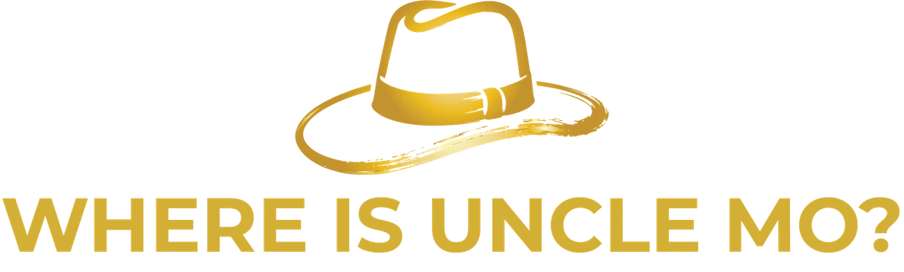 Where Is Uncle Mo? official gold hat and wordmark